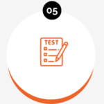 Icon of a test sheet with a pencil under the number 05.