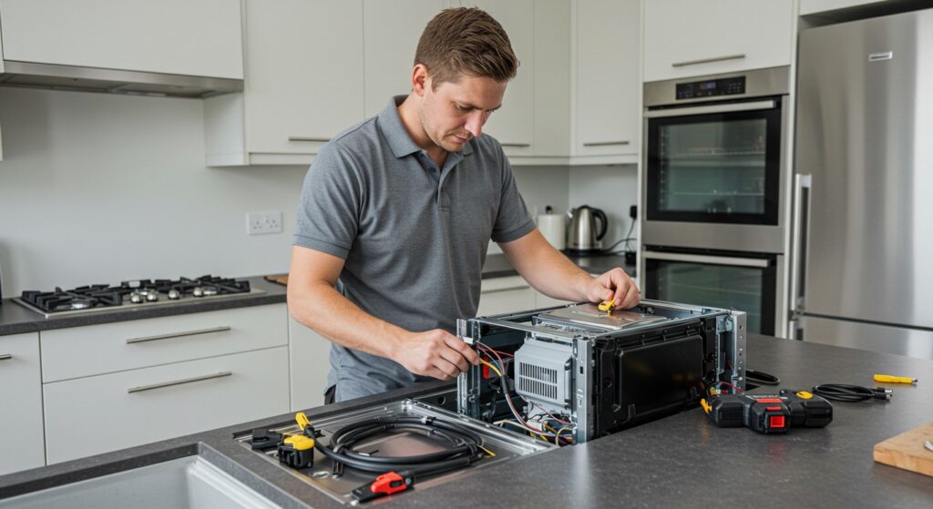 Steps to enhance TV reception focusing on cables, antenna, and interference.