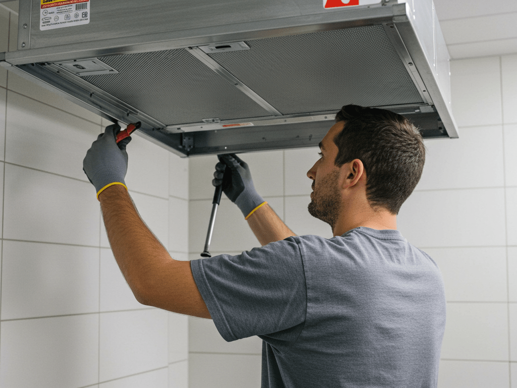 Technician working on Exhaust Fan Installation in Sydney